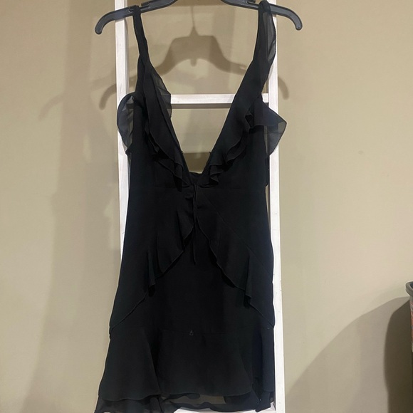 Storia black Ruffle Dress- womens size Small - Picture 3 of 5